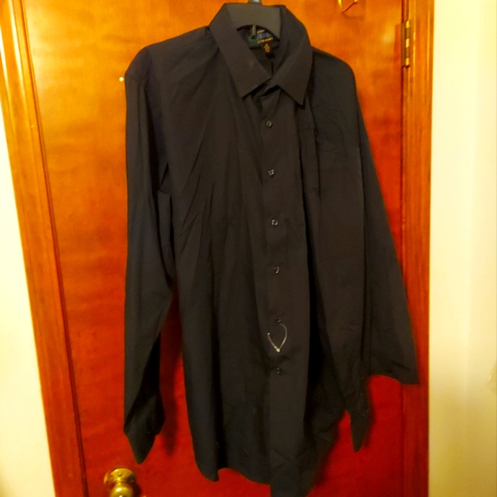 Alexander julian colours 18-18 1/2 36/37 new without tags black dress shirt